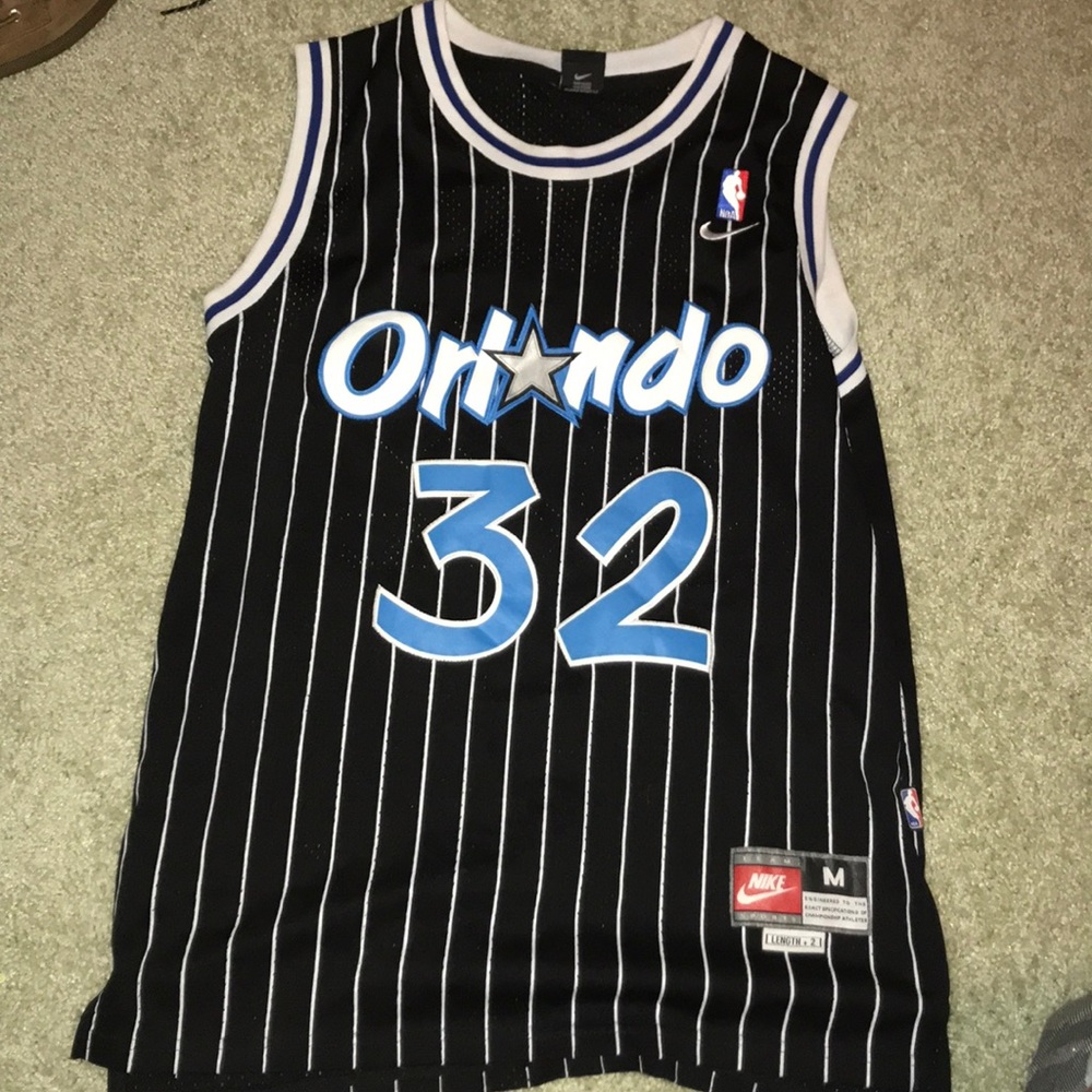 shaq orlando pinstripe jersey
